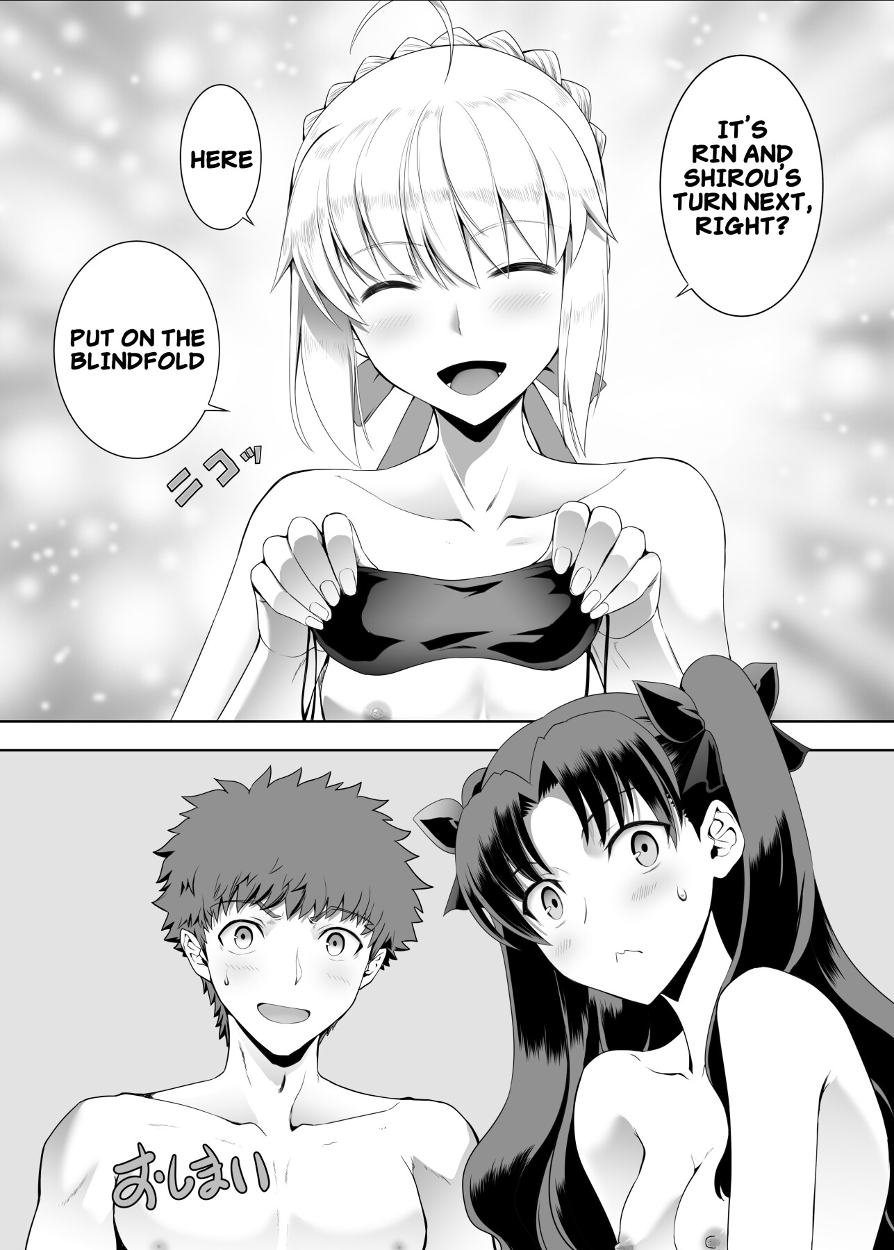 Hentai Manga Comic-Saber Maniacs Since they say that blocking your vision sharpens your other senses, I had Saber try some blindfold play-Read-31